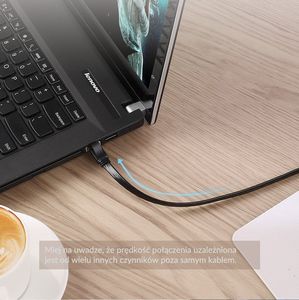 Ugreen Płaski kabel sieciowy UGREEN Ethernet RJ45, Cat.7, STP, 3m (czarny) 3