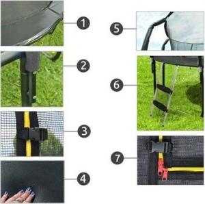 Trampolina ogrodowa Jumpi Exclusive z siatką wewnętrzną 10 FT 312 cm 4