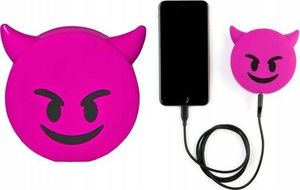 Powerbank Cartoon Power Emotikona Diabeł Emoji 2600 mAh Różowy 1