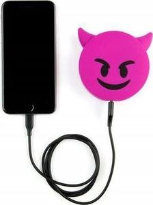 Powerbank Cartoon Power Emotikona Diabeł Emoji 2600 mAh Różowy 2