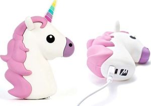 Powerbank Cartoon Power Jednorożec 2600mAh Biało-różowy 3
