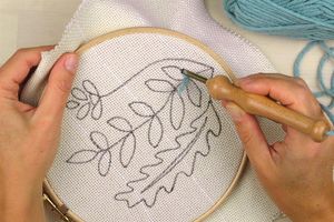 Graine Creative Zestaw Punch Needle Rośliny D: 20 cm 5