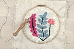 Graine Creative Zestaw Punch Needle Rośliny D: 20 cm 7