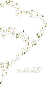 MAK Karnet Ślub DL S16 - Białe kwiaty 1