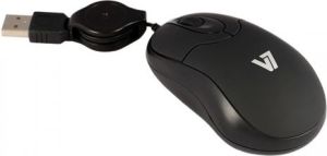 Mysz V7 Optyczna, Zwijany przewód, Czarna (MV3030-USB-5EB) 1