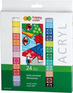 Happy Color Farby akrylowe 24 kolory HAPPY COLOR 1