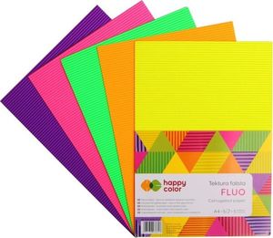 Happy Color Tektura falista A4/5K mix Fluo HAPPY COLOR 1