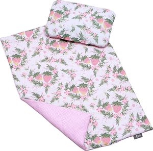 Pulp Pulp, Pościel z wypełnieniem do gondoli i wózeczka Truskawki Kołderka 52cm x 72cm Poduszka 23 cm x 33cm 3