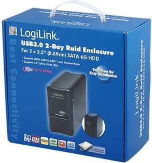 Kieszeń LogiLink Obudowa USB3.0 2xHDD 3,5 ' SATA3, RAID (UA0154) 3