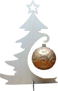 Dekoracja świąteczna DREWNIANE Stojak na bombkę CHOINKA 1