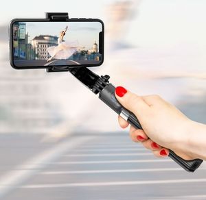 Selfie stick Hurtel Selfie Stick Teleskopowy Rozsuwany Kijek Do Selfie Statyw Z Pilotem Bluetooth Gimbal Jednoosiowy czarny 13