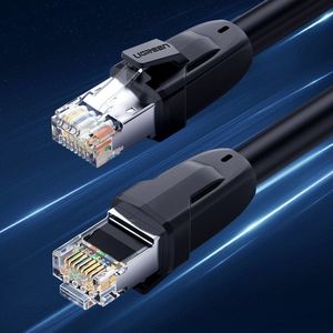 Ugreen Ugreen Kabel Przewód Internetowy Sieciowy Ethernet Patchcord Rj45 Cat 8 T568B 10 M Czarny (70616 Nw121) 4