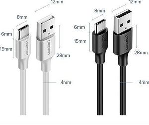 Kabel USB Ugreen USB-A - USB-C 3 m Czarny (54452) 11