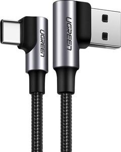 Kabel USB Ugreen Ugreen Kątowy Kabel Przewód Usb - Usb Typ C Quick Charge 3.0 Qc3.0 3 A 1,5 M Szary (Us176 60783) 1