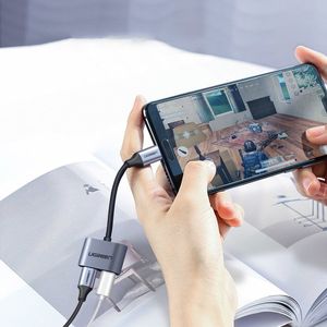 Adapter USB Ugreen Ugreen Adapter Przejściówka Rozdzielacz Słuchawkowy Usb Typ C - 2X Usb Typ C 3 A 15 W Power Delivery Quick Charge 3.0 Fcp Scp Szary (60165) 4