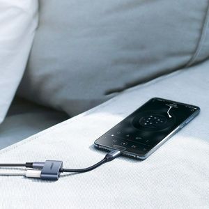 Adapter USB Ugreen Ugreen Adapter Przejściówka Rozdzielacz Słuchawkowy Usb Typ C - 2X Usb Typ C 3 A 15 W Power Delivery Quick Charge 3.0 Fcp Scp Szary (60165) 5