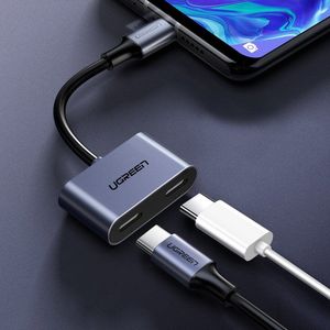Adapter USB Ugreen Ugreen Adapter Przejściówka Rozdzielacz Słuchawkowy Usb Typ C - 2X Usb Typ C 3 A 15 W Power Delivery Quick Charge 3.0 Fcp Scp Szary (60165) 7