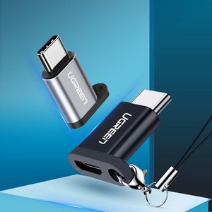 Adapter USB Ugreen USB-C - microUSB Szary  (54400) 3