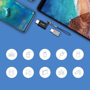 Adapter USB Ugreen USB-C - microUSB Szary  (54400) 7