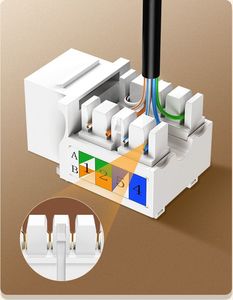Ugreen Ugreen Gniazdo Samozaciskowe Ethernet Cat 6 8P8C Rj45 1000 Mbps 568A/b Biały (80178 Nw143) 5
