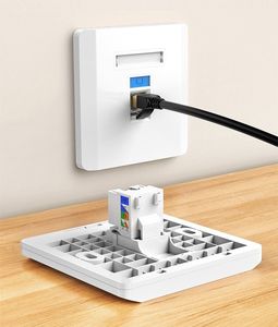 Ugreen Ugreen Gniazdo Samozaciskowe Ethernet Cat 6 8P8C Rj45 1000 Mbps 568A/b Biały (80178 Nw143) 9