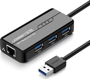 HUB USB Ugreen 1x RJ-45  + 3x USB-A 3.0 (20265) 1
