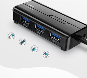 HUB USB Ugreen 1x RJ-45  + 3x USB-A 3.0 (20265) 6