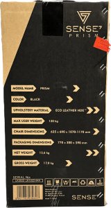 Fotel SENSE7 Prism - skórzany, czarny 18