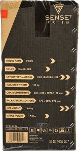 Fotel SENSE7 Prism czarno-czerwony 17