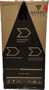 Fotel SENSE7 Prism czarno-szary 15