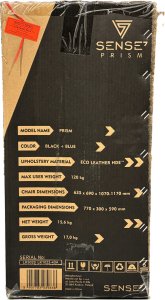 Fotel SENSE7 Prism czarno-niebieski 17