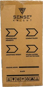 Fotel SENSE7 Knight - skórzany, czarny 21