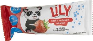 Lily Lily lizak z zestawem witamin o smaku truskawkowy - 8 g 1