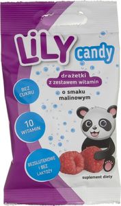 Lily Lily Candy drażetki z zestawem witamin smak malinowy - 40 g 1