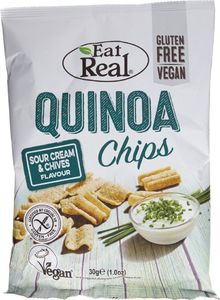 Eat Real Eat Real Chipsy z mąki Quinoa o smaku kwaśnej śmietany i szczypiorku - 30 g 1