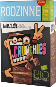 Milzu Milzu Płatki Crunchies żytnio - owsiane kakaowe - 450 g 1