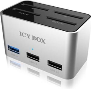 Czytnik Icy Box Stacja Dokujca + Czytnik Kart SD (2x USB 3.0, 2x USB 2.0) (IB-880) 1