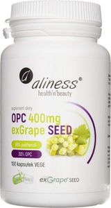 Aliness Aliness Ekstrakt z pestek winogron OPC exGrape SEED 400 mg - 100 kapsułek 1