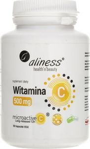 Aliness Aliness Witamina C 500 mg, microactive 12h - 100 kapsułek 1
