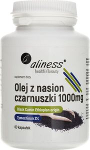 Aliness Aliness Olej z nasion czarnuszki 2% 1000 mg - 60 kapsułek 1