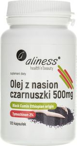 Aliness Aliness Olej z nasion czarnuszki 2% 500 mg - 120 kapsułek 1