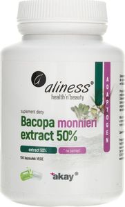 Aliness Aliness Bacopa monnieri extract 50% 500 mg - 100 kapsułek 1