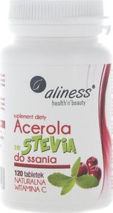 Aliness Aliness Acerola ze Stevią do ssania - 120 tabletek 1