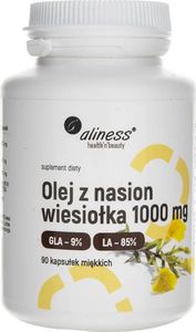 Aliness Aliness Olej z nasion wiesiołka 9% 1000 mg - 90 kapsułek 1