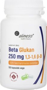 Aliness Aliness Beta Glukan Yestimun 1,3-1,6 -D 250 mg - 100 kapsułek 1