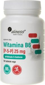 Aliness Aliness Witamina B6 (P-5-P) 25 mg - 100 tabletek 1