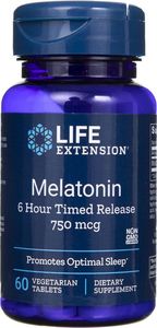 Life Extension Life Extension Melatonina 750 mcg przedłużone uwalnianie - 60 tabletek 1