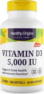 Healthy Origins Healthy Origins Witamina D3 5000 IU - 360 kapsułek 1