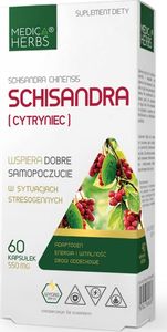Medica Herbs Medica Herbs Schisandra (Cytryniec) 550 mg - 60 kapsułek 1