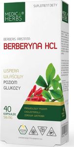 Medica Herbs Medica Herbs Berberyna HCL 500 mg - 40 kapsułek 1